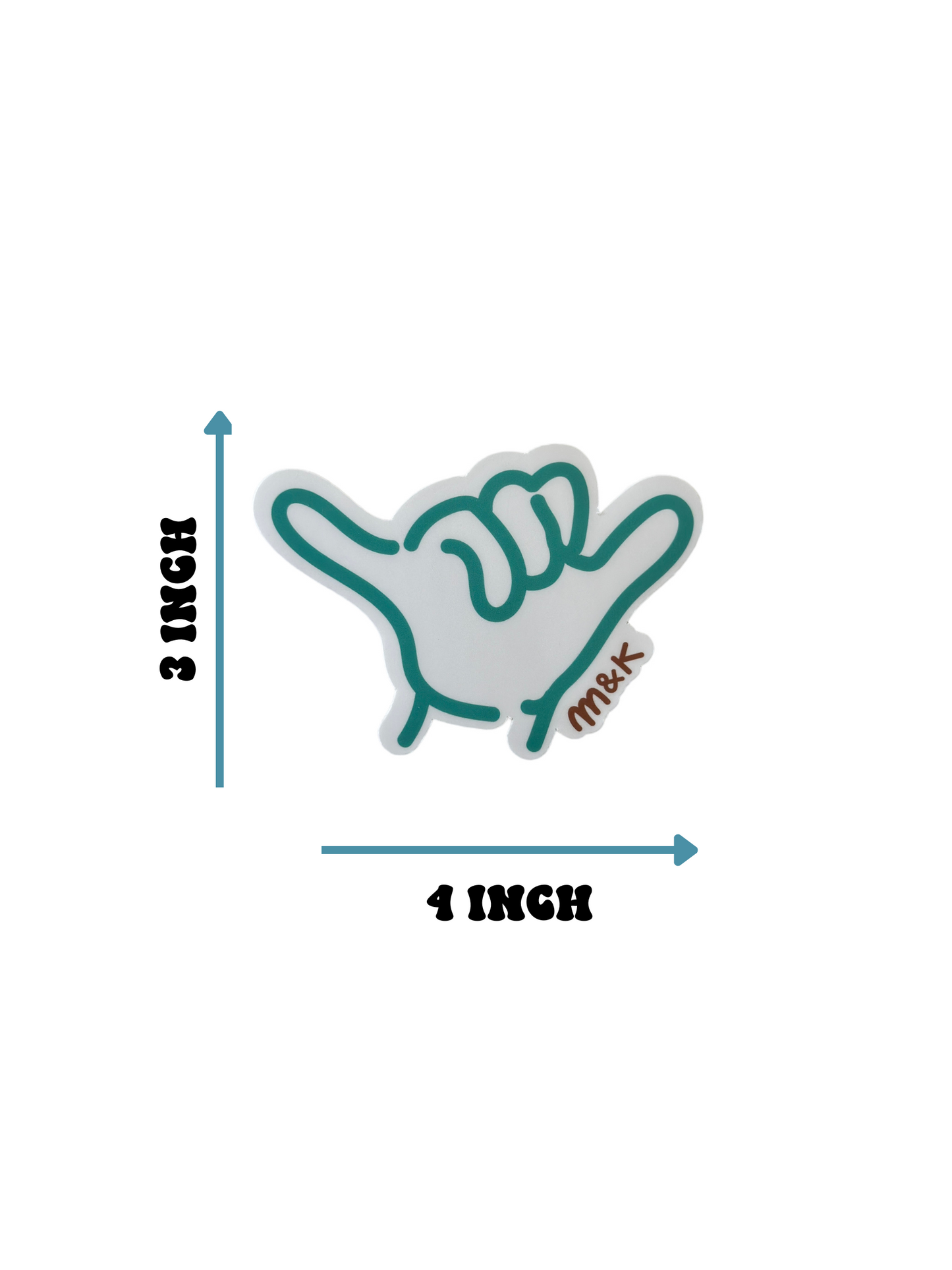 HANG LOOSE STICKERS (TEAL)