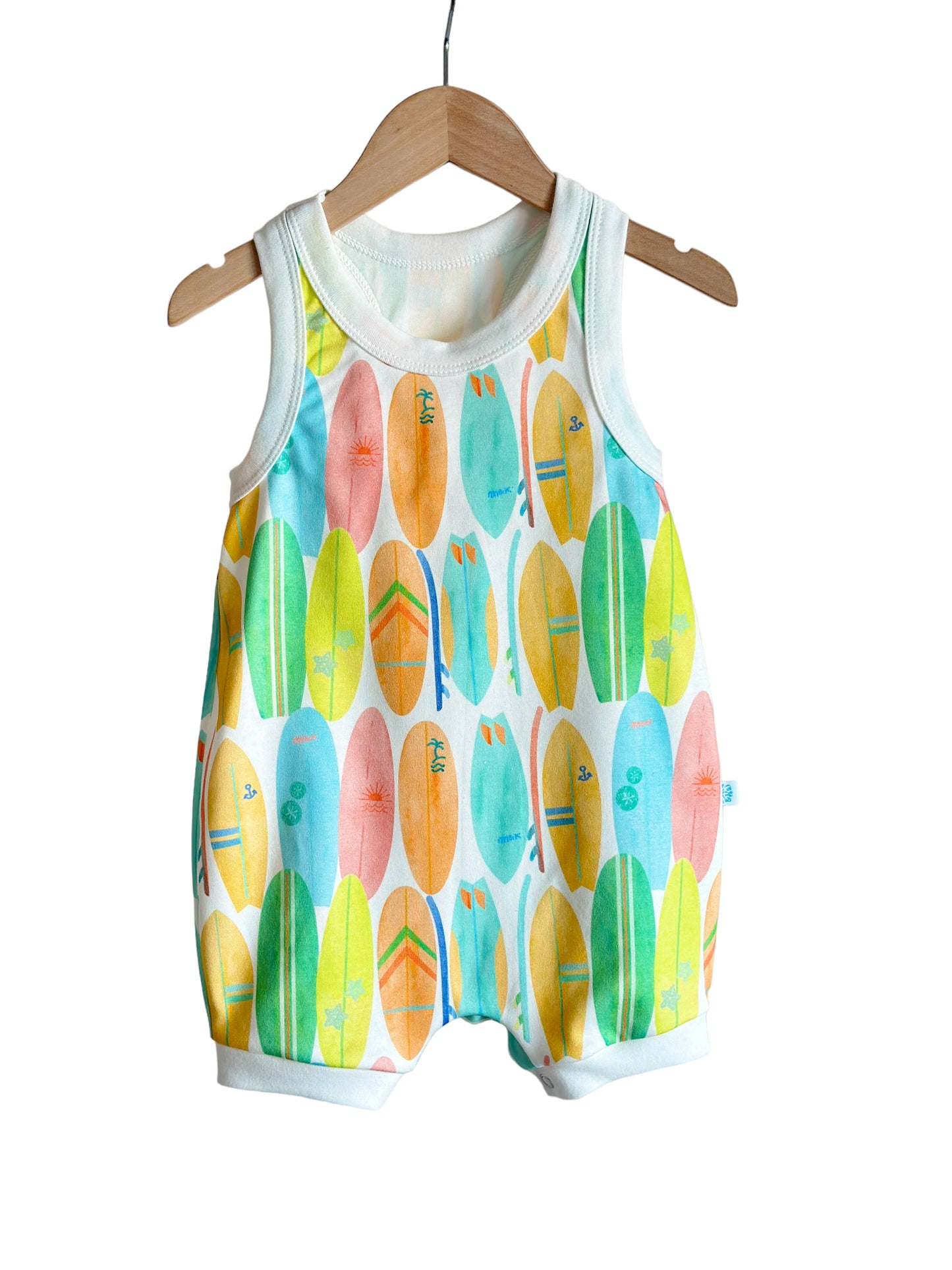 WATERCOLOR SURFBOARDS SURFER ROMPER