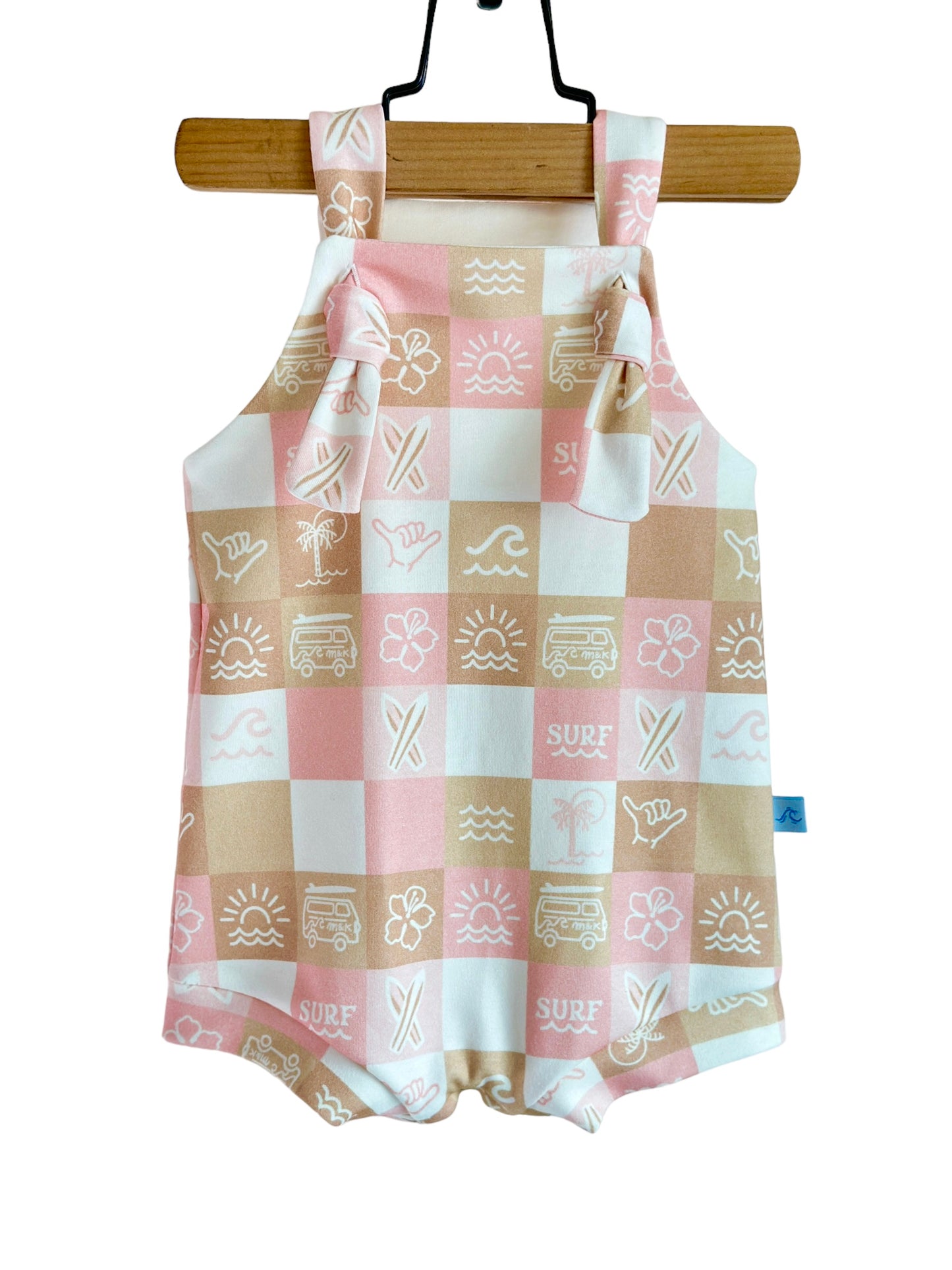 BUBBLE GUM CHECKERS MK LITTLE KAI ROMPER