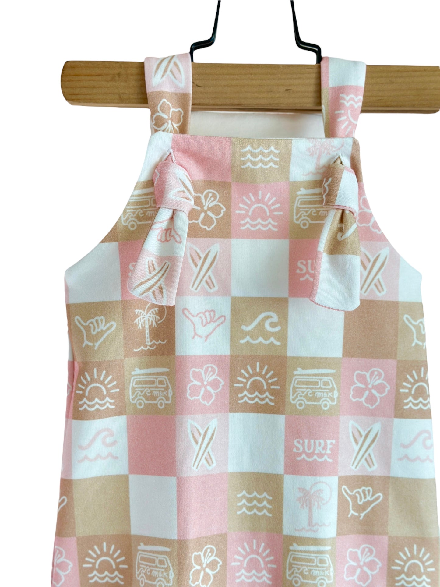 BUBBLE GUM CHECKERS MK LITTLE KAI ROMPER