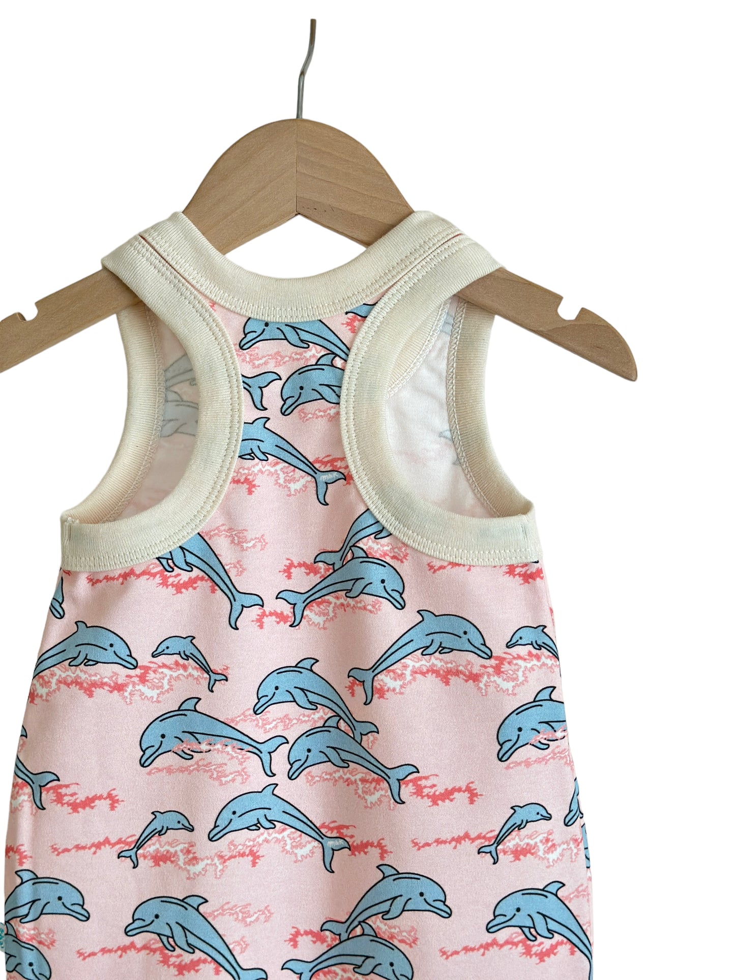 DOLPHINS BUBBLEGUM SURFER ROMPER