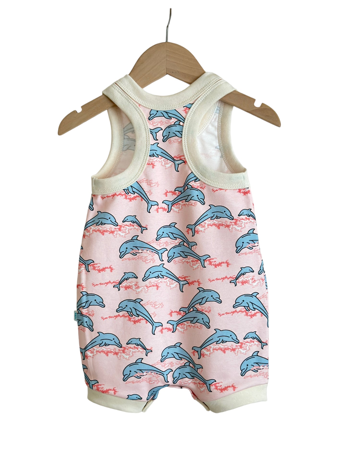 DOLPHINS BUBBLEGUM SURFER ROMPER