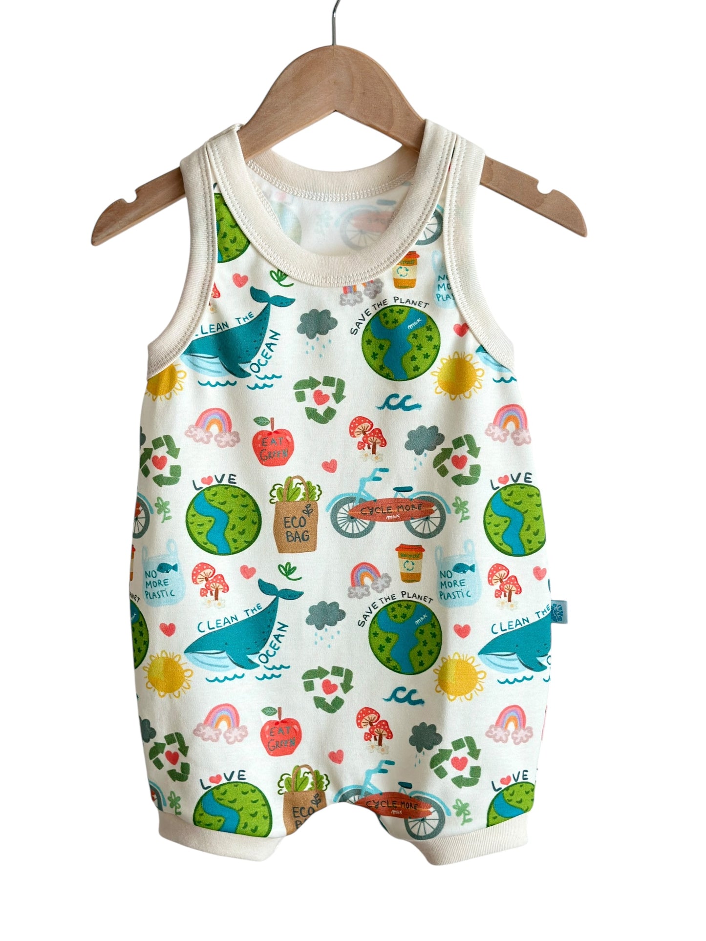 EARTH DAY SURFER ROMPER