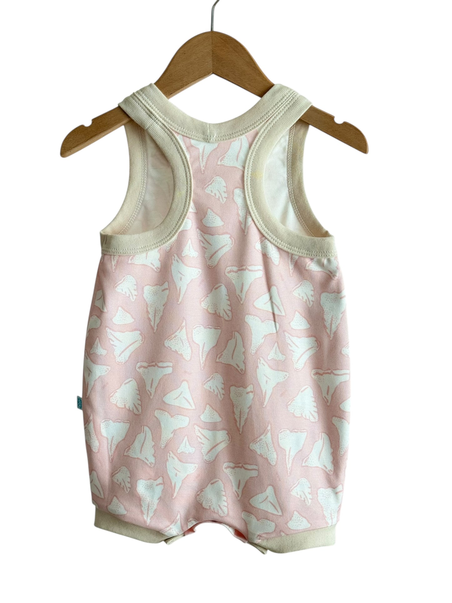BUBBLEGUM SHARK TEETH SURFER ROMPER