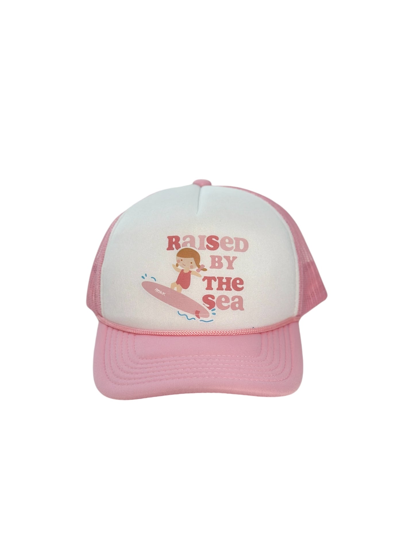 RAISED BY THE SEA (PINK) TRUCKER HAT