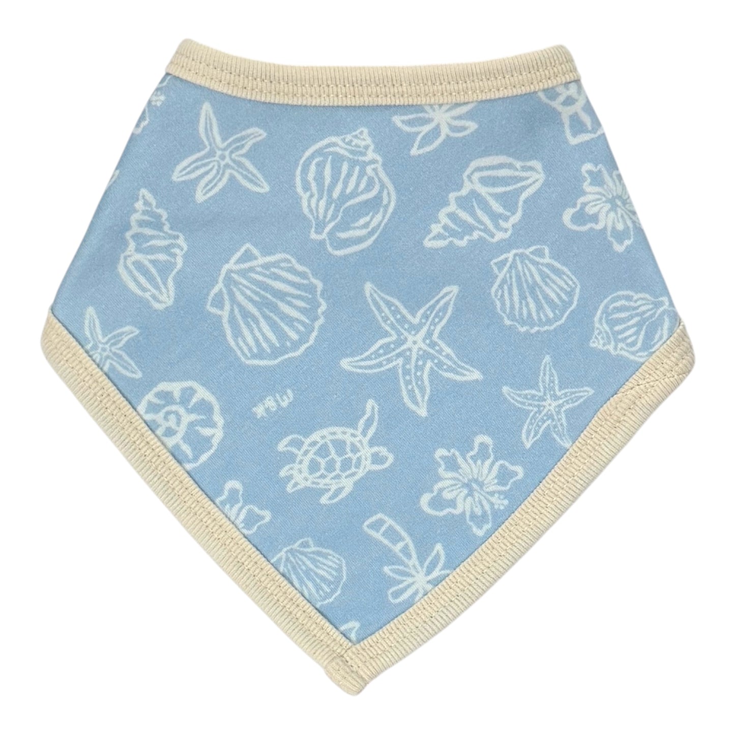 Shells Baby Blue Baby Bib