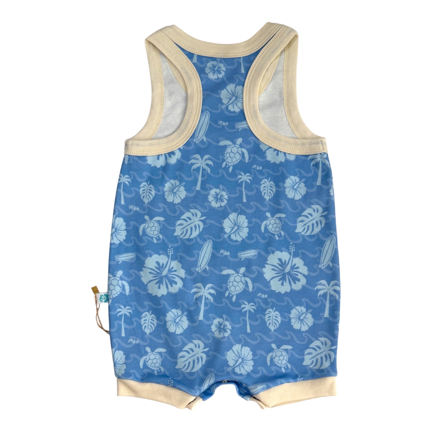 Tropical Blue Surfer Romper