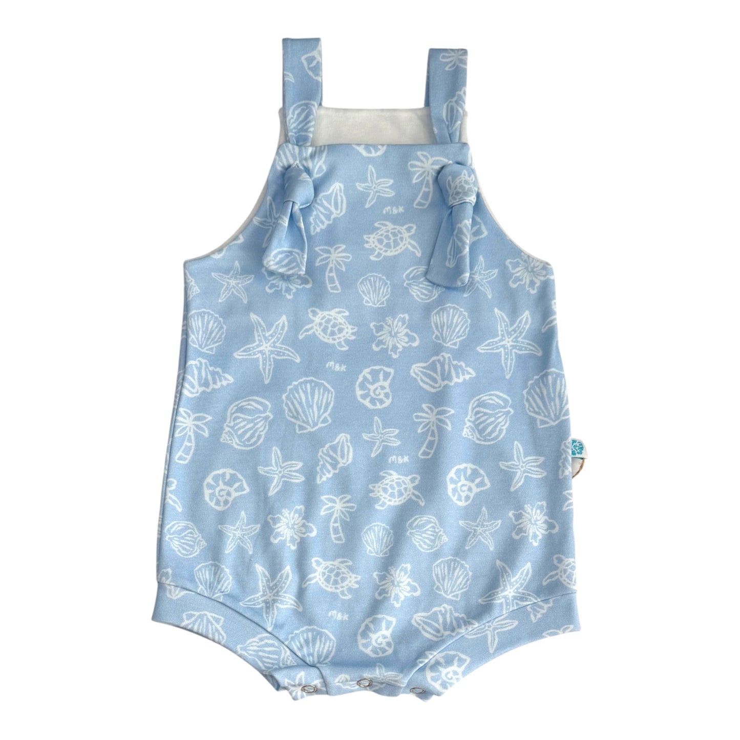 Shells Baby Blue Little Kai Romper