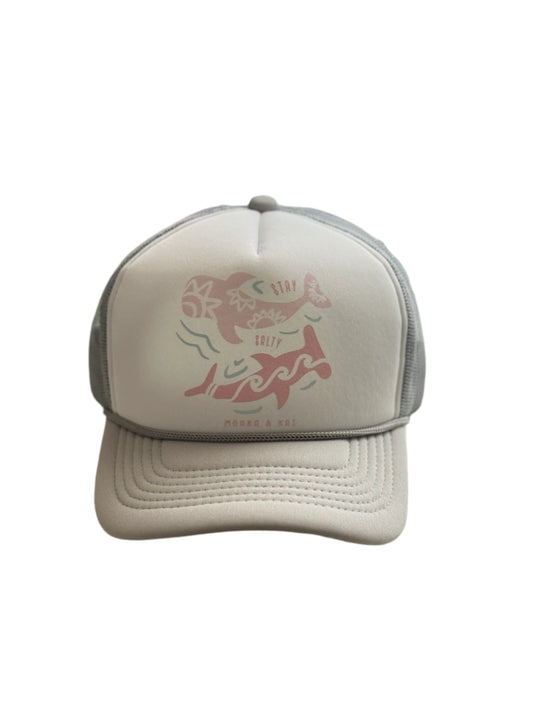 BUBBLEGUM STAY SALTY TRUCKER HAT