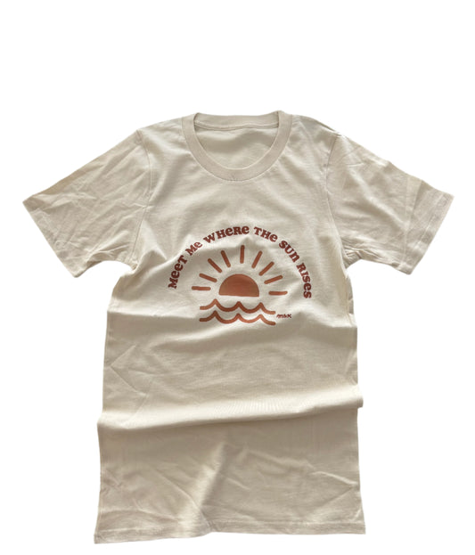 MEET ME WHERE THE SUN RISES GRAPHIC T-SHIRT