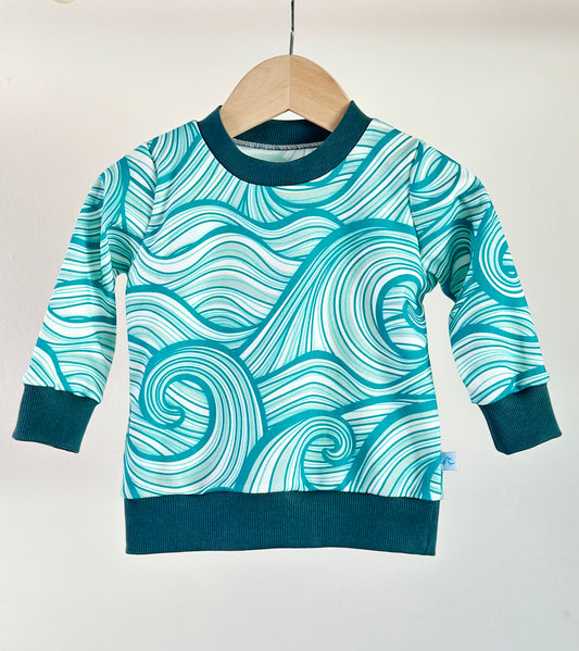 GREEN WAVES SWEATSHIRT
