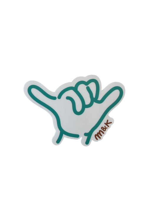 HANG LOOSE STICKERS (TEAL)