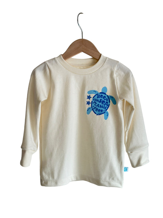 KEEP THE OCEAN PLASTIC FREE LONG SLEEVE GRAPHIC T-SHIRT