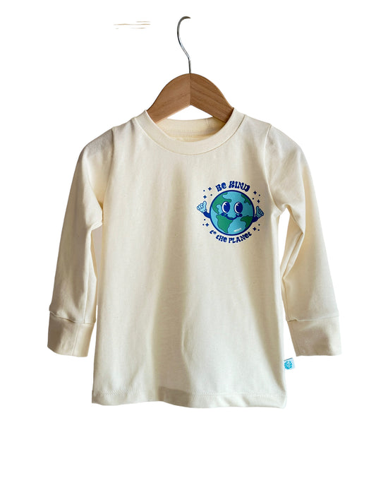 BE KIND TO THE PLANET LONG SLEEVE GRAPHIC T-SHIRT