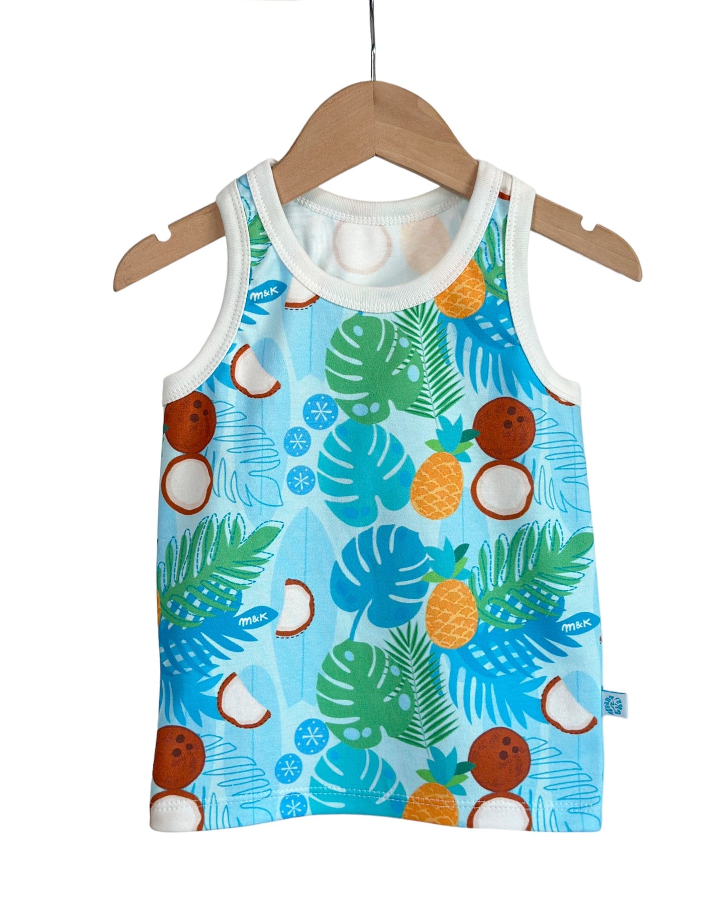TROPICAL BLUE TANK TOP