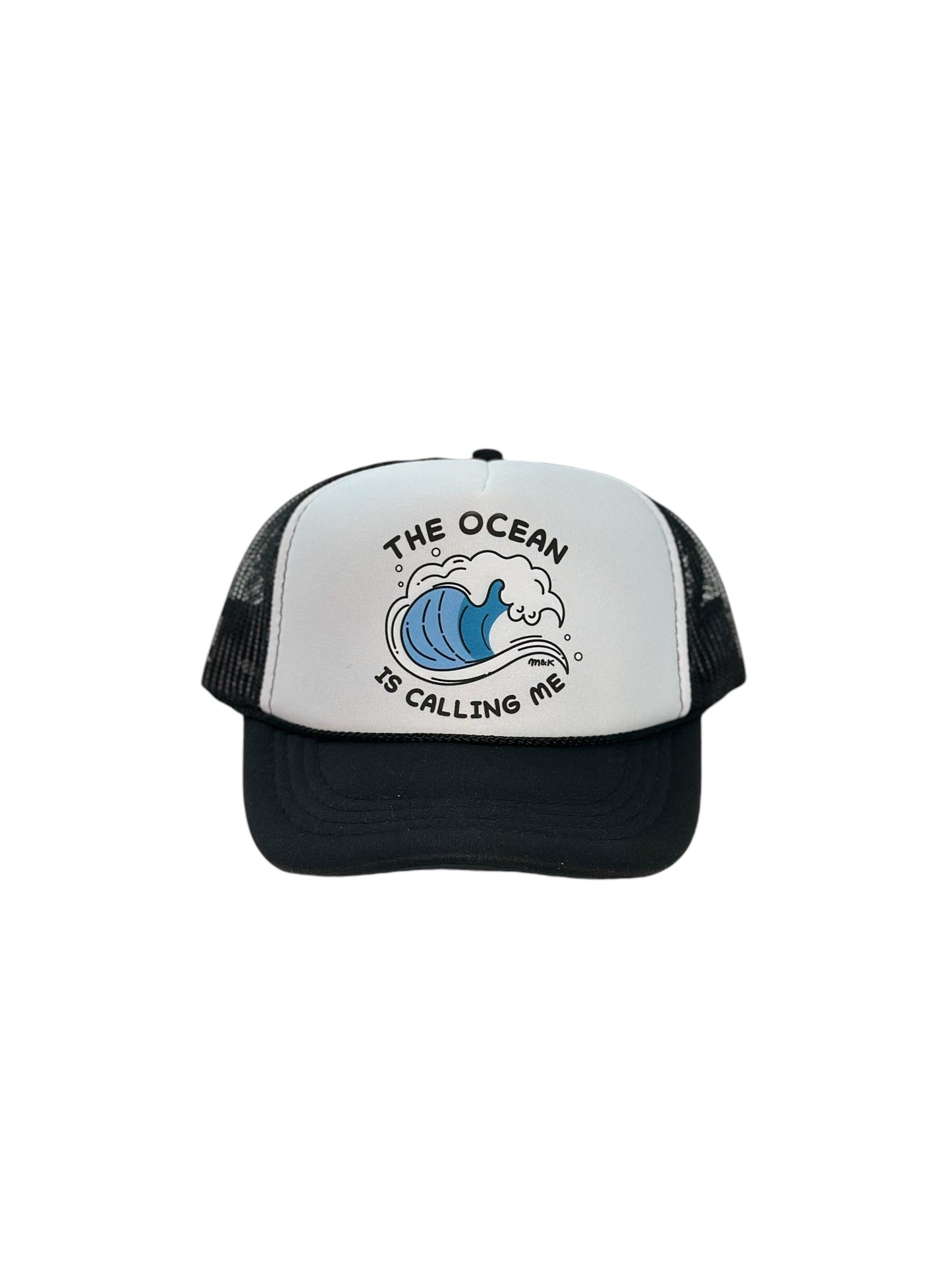 THE OCEAN IS CALLING ME TRUCKER HAT