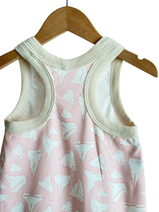 BUBBLEGUM SHARK TEETH SURFER ROMPER