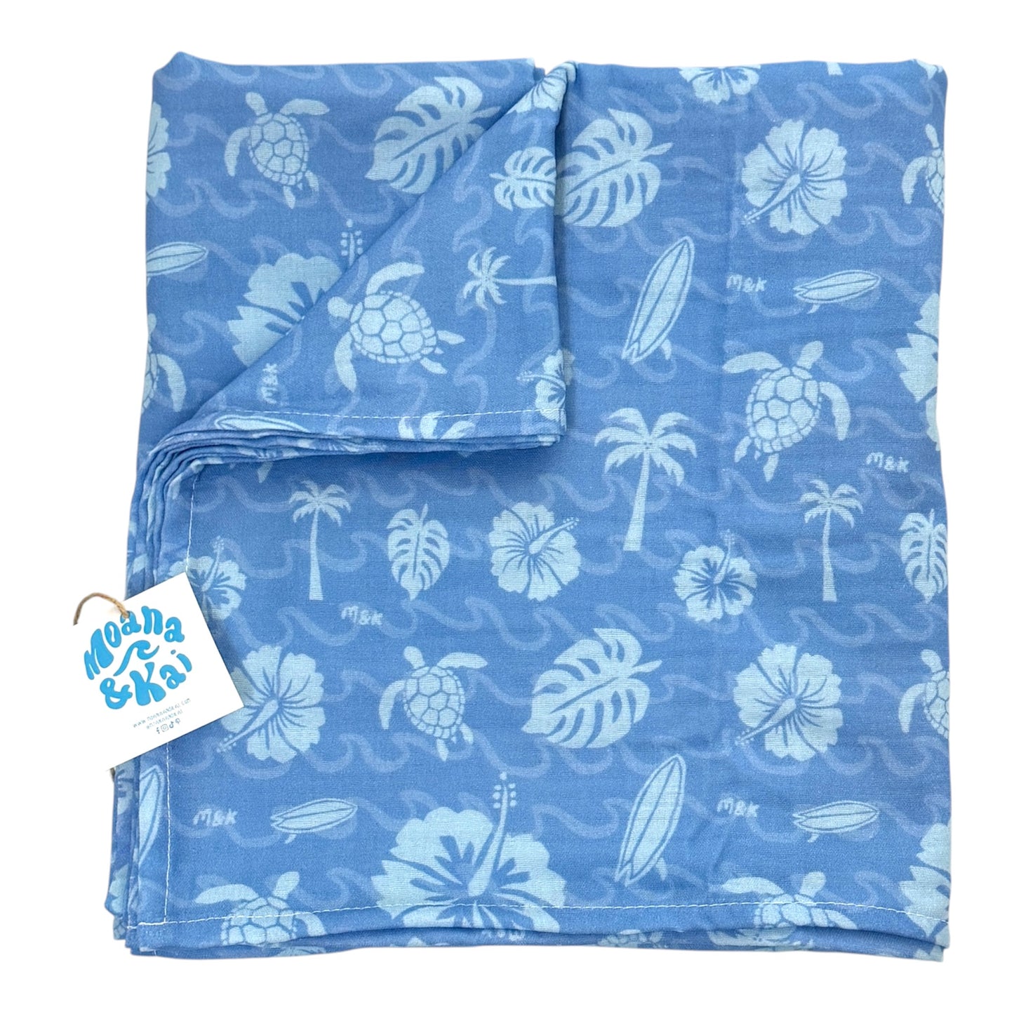 Tropical Blue Swaddle Blanket