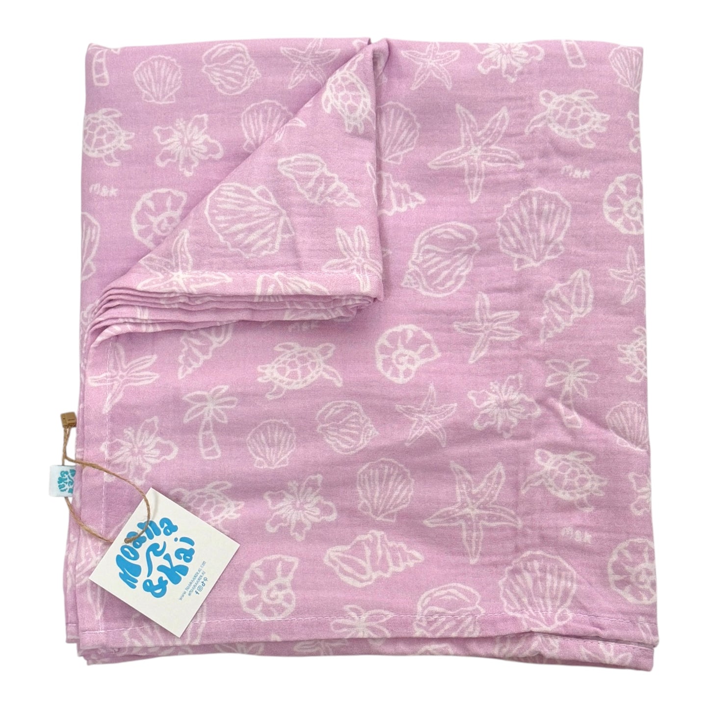 Shells Lavender Swaddle Blanket