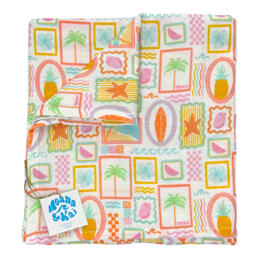 Beach Pink Swaddle Blanket