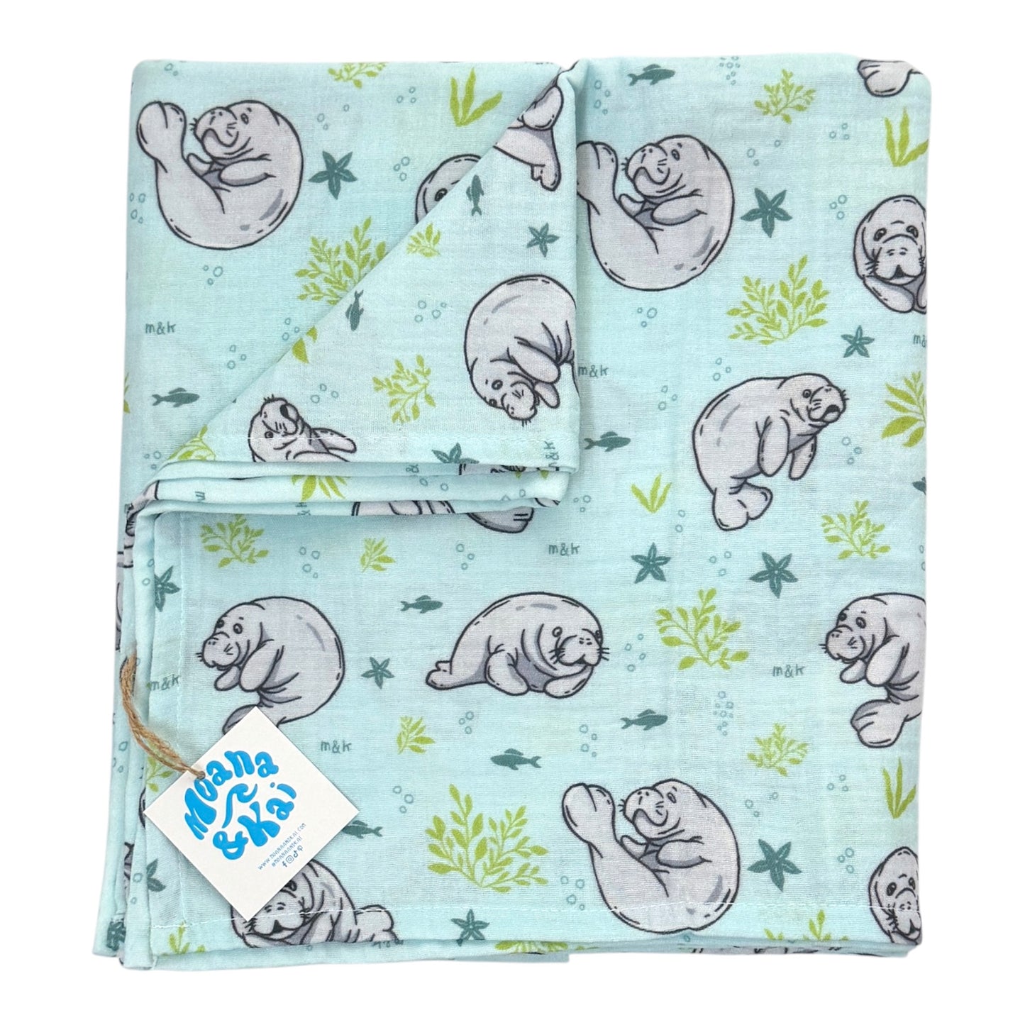 Manatee Swaddle Blanket