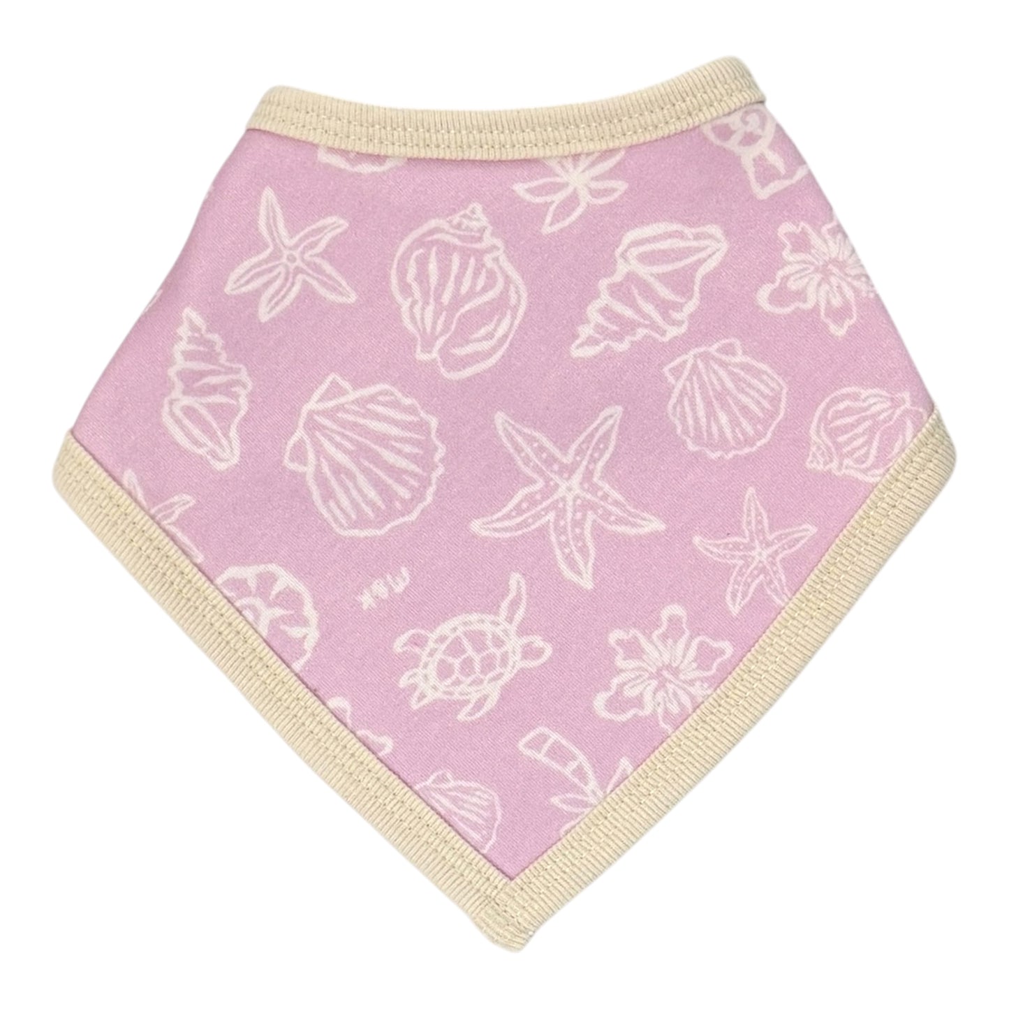 Shells Lavender Baby Bib