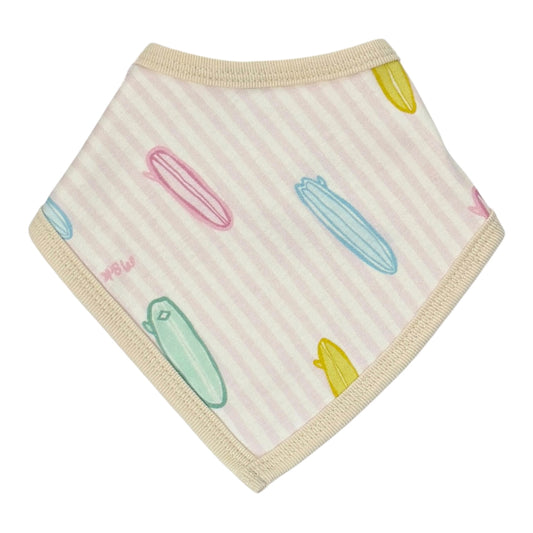 Surfboards Pink Baby Bib