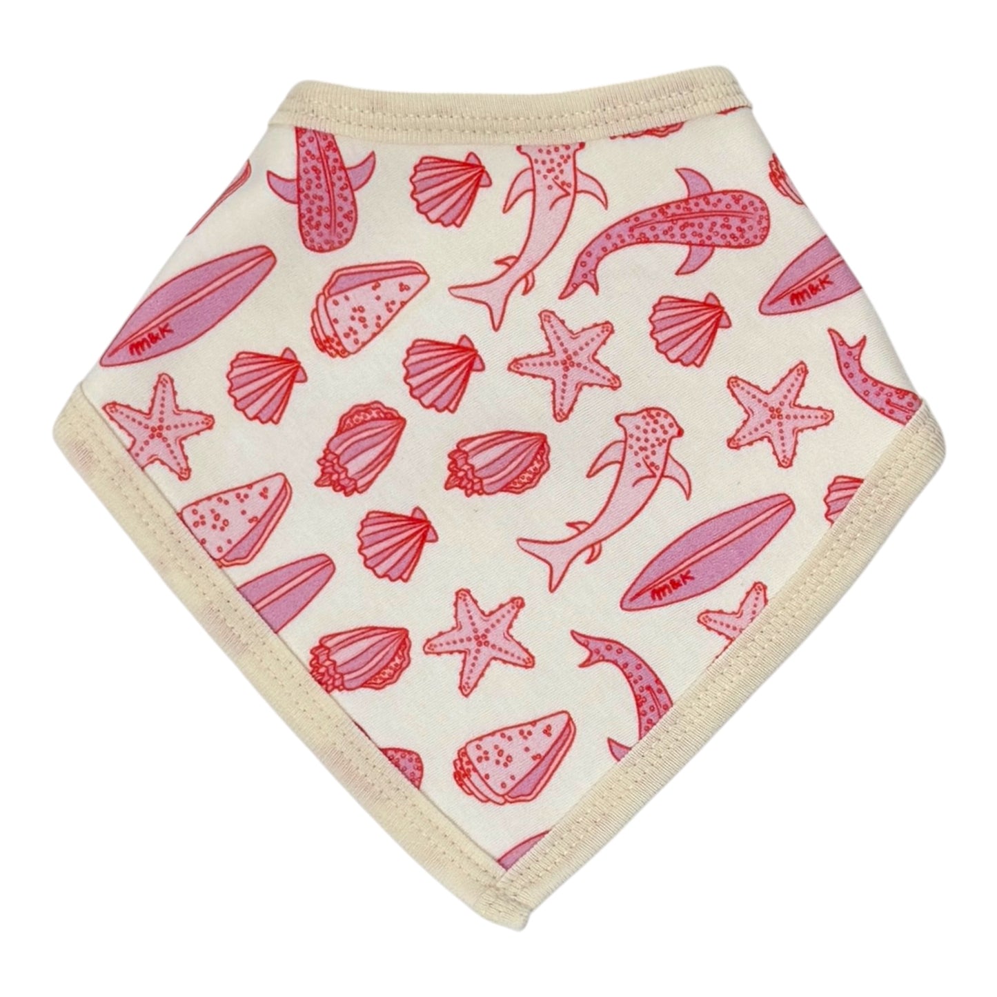 Sharks Hot Pink Baby Bib