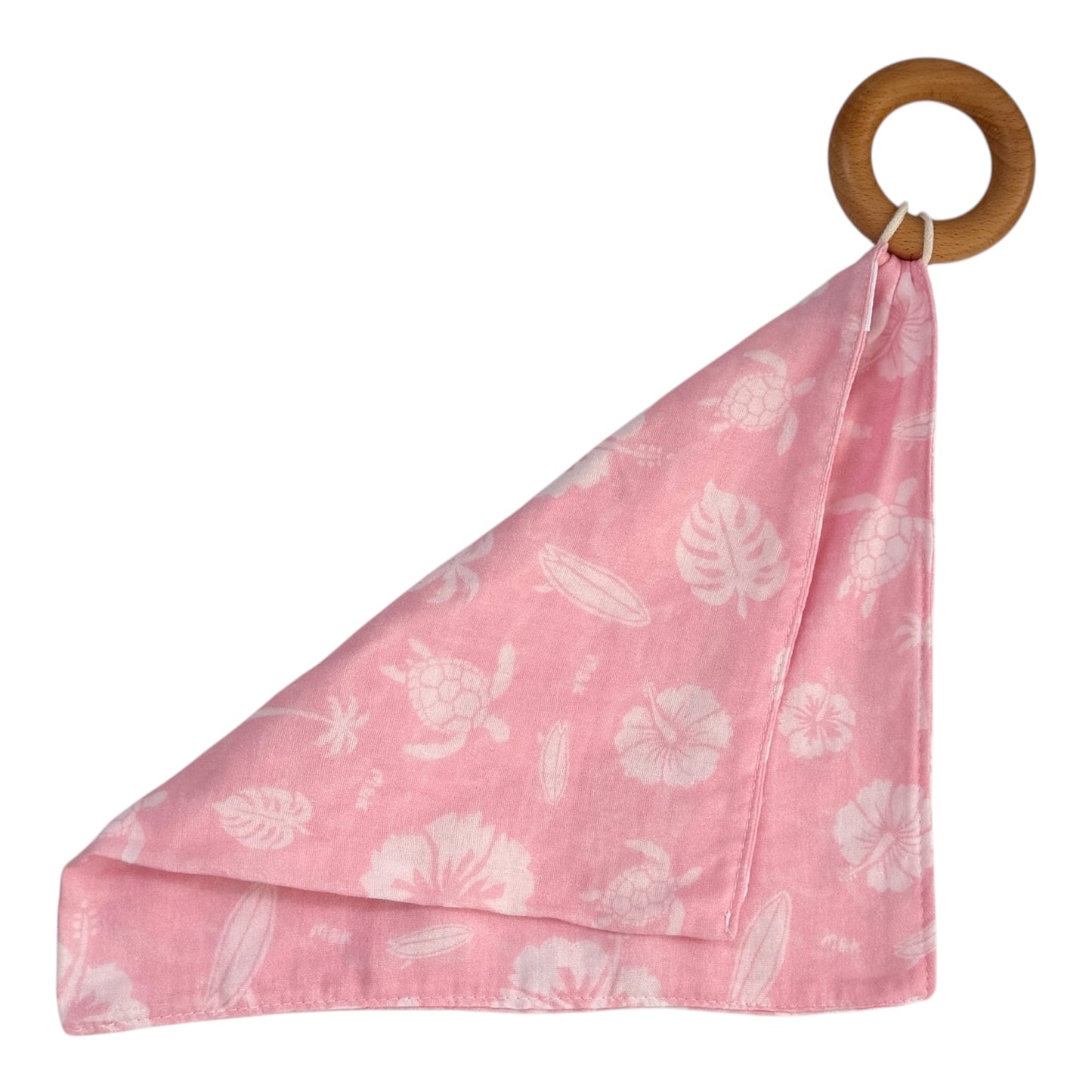 Tropical Pink Organic Maple Teething Ring