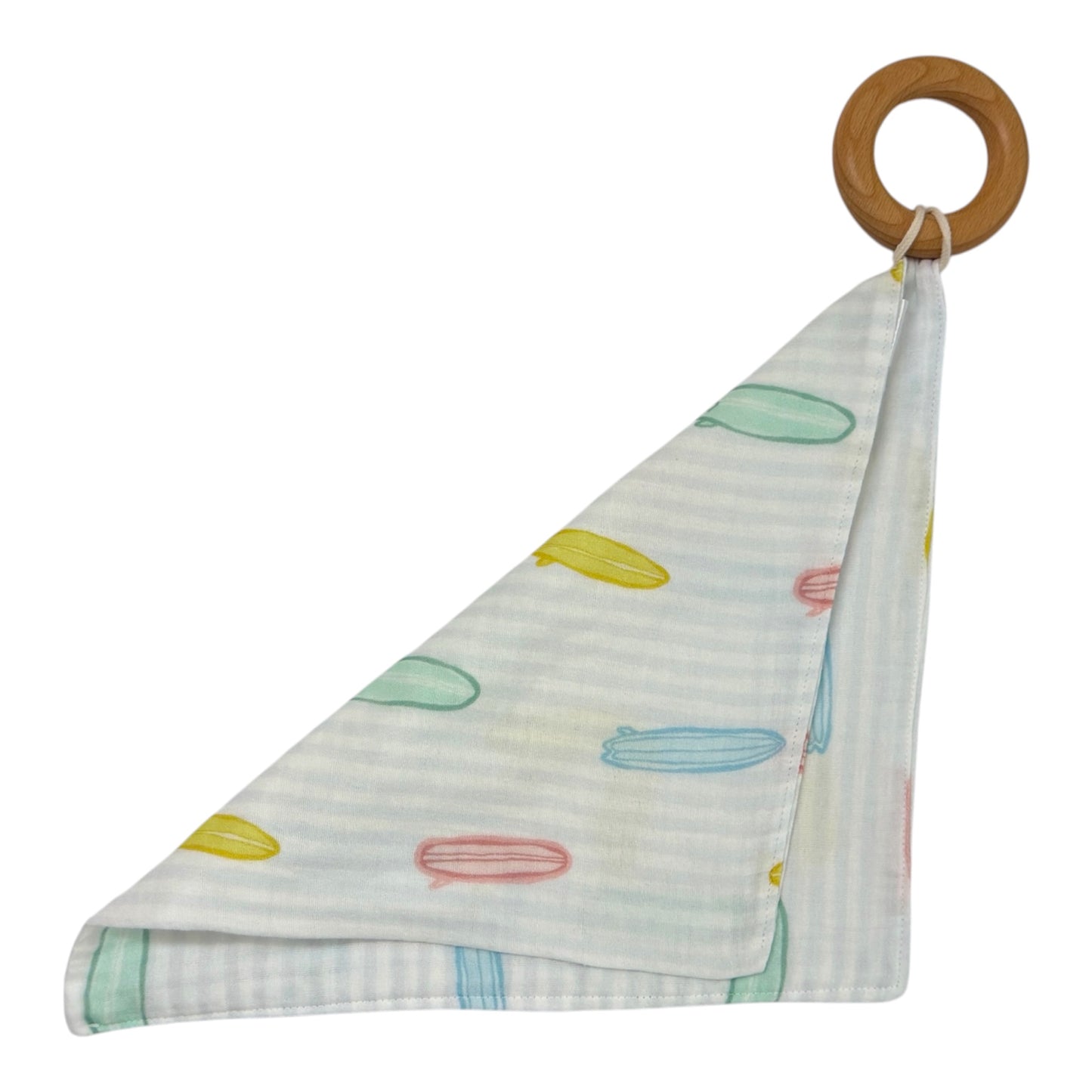 Surfboards Blue Organic Maple Teething Ring