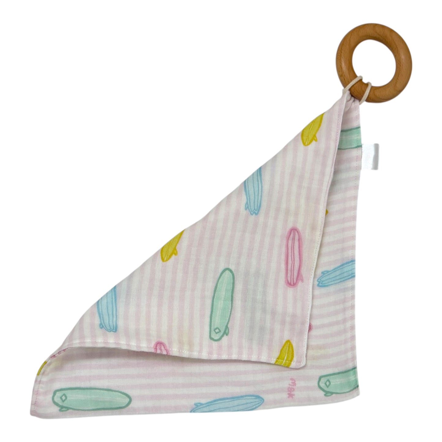 Surfboards Pink Organic Maple Teething Ring