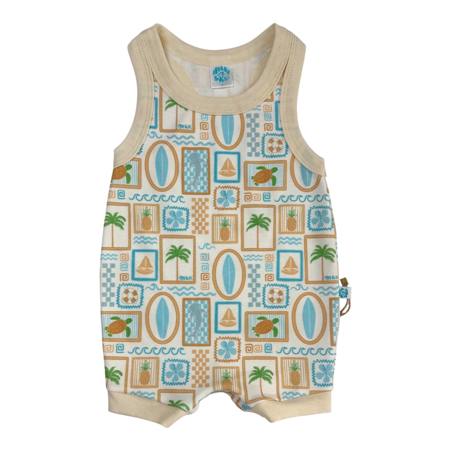 Beach Blue Surfer Romper