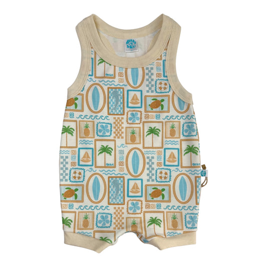 Beach Blue Surfer Romper