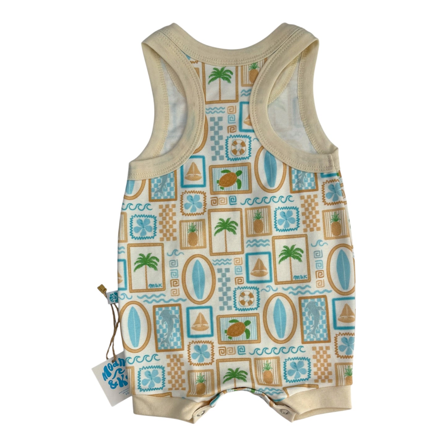 Beach Blue Surfer Romper