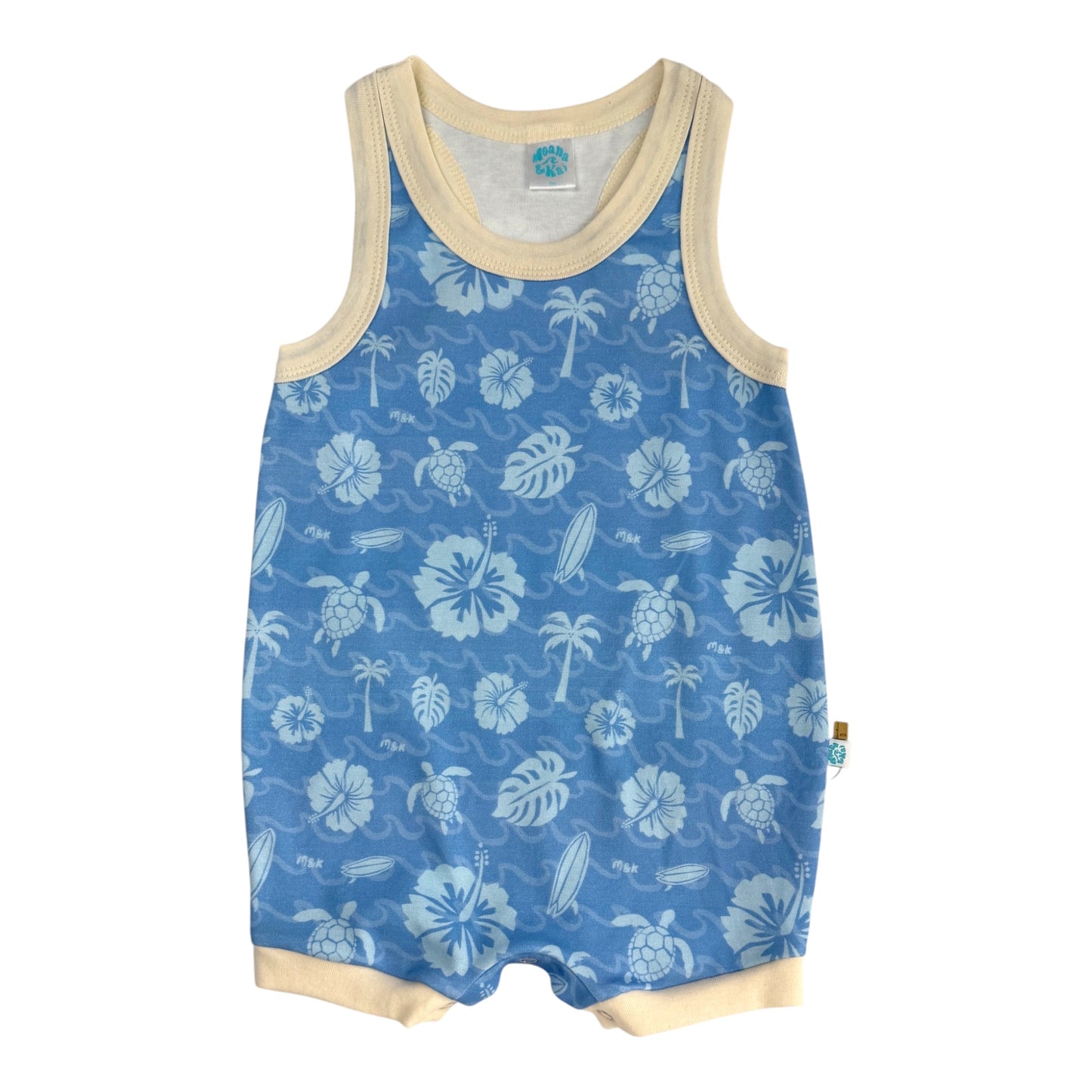 Tropical Blue Surfer Romper