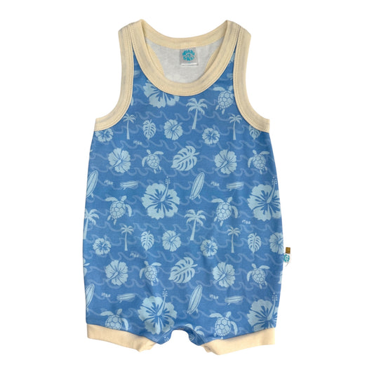Tropical Blue Surfer Romper