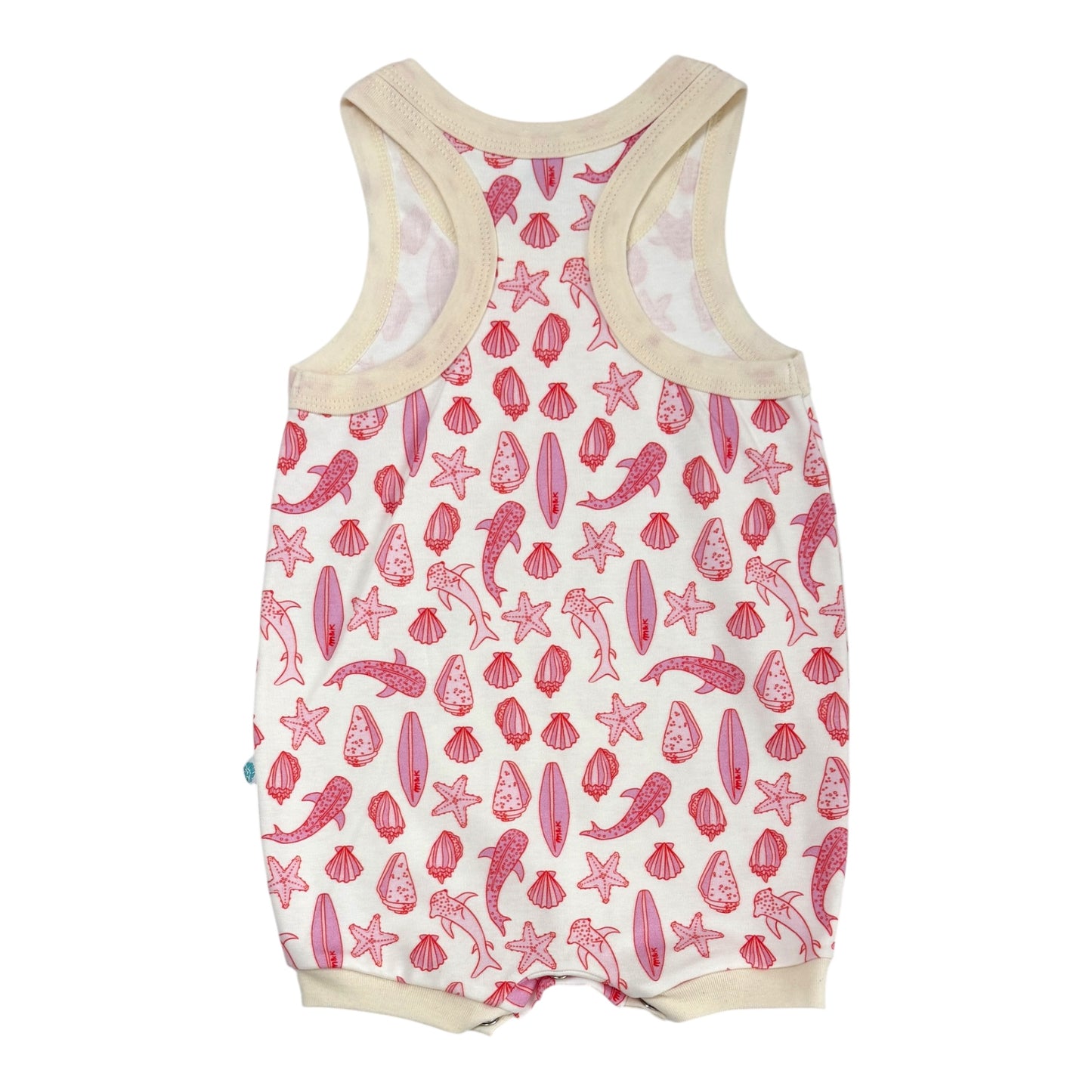 Sharks Hot Pink Surfer Romper