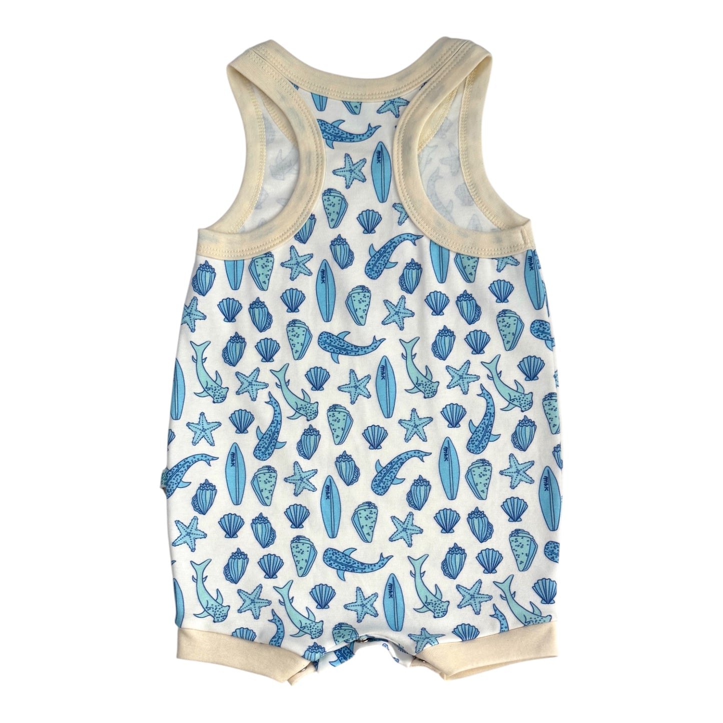 Sharks Blue Surfer Romper