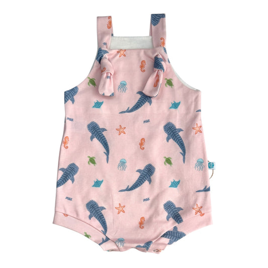 Whale Shark Pink Little Kai Romper