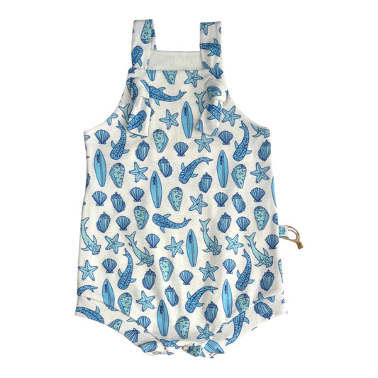 Sharks Blue Little Kai Romper