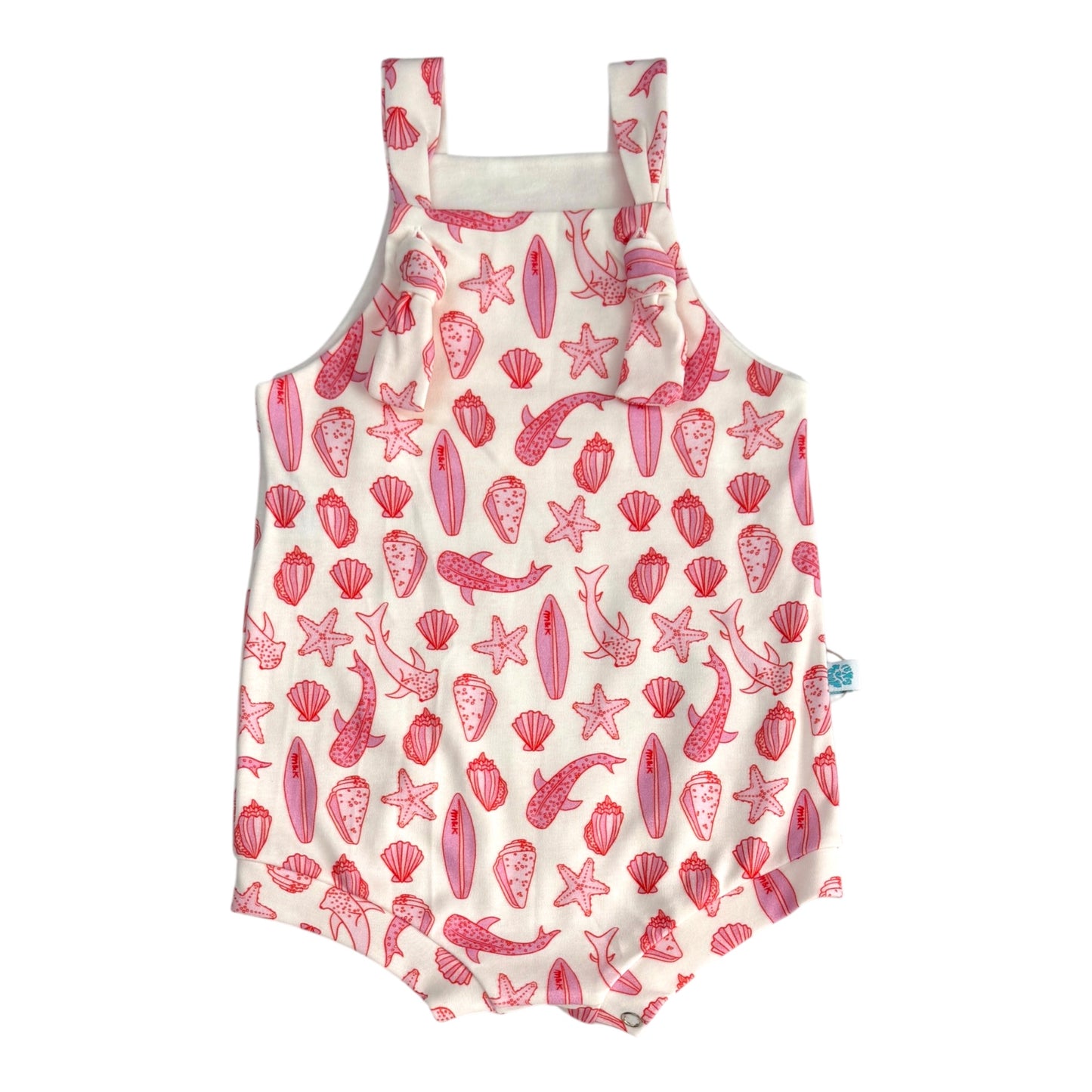 Sharks Hot Pink Little Kai Romper